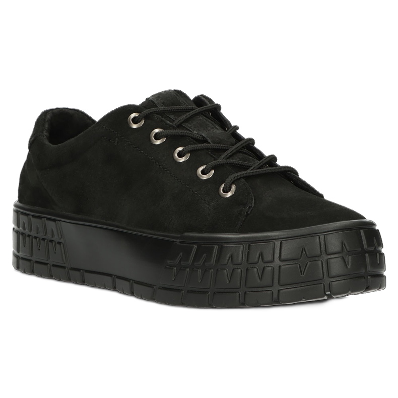 Filippo Sneakers en cuir féminin DP3527 / 22 BK Noir le noir 3