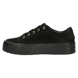 Filippo Sneakers en cuir féminin DP3527 / 22 BK Noir le noir 1