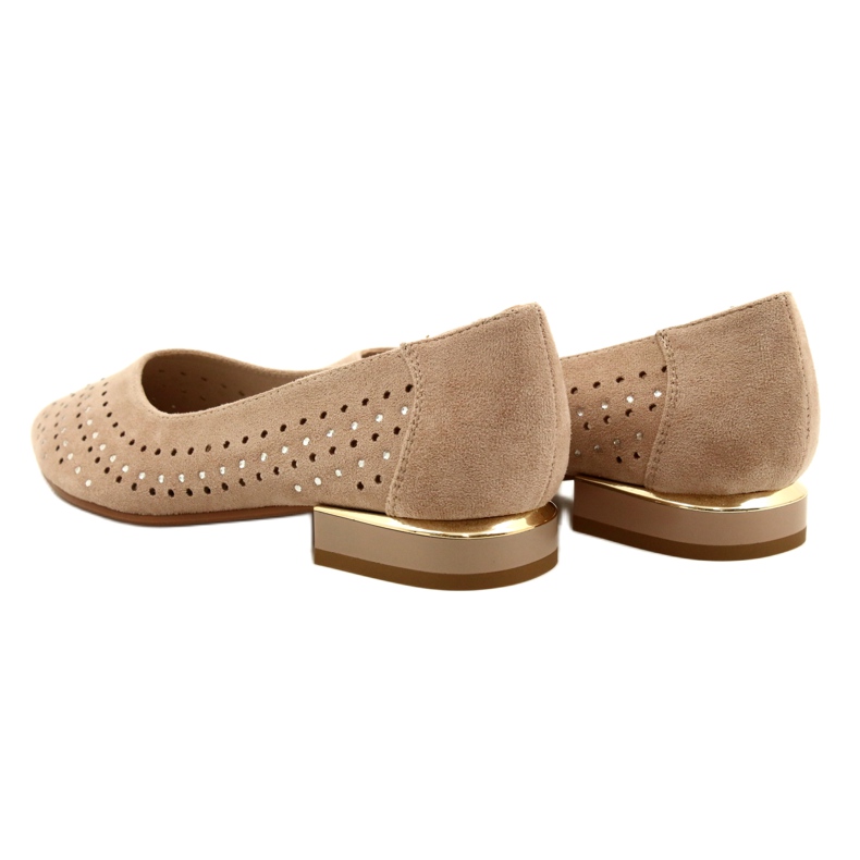M.Daszyński Ballerines ajourées à paillettes Daszyński SA201-1 Beige 5