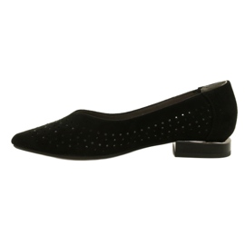 M.Daszyński Ballerines ajourées à paillettes Daszyński SA201-1 Noir le noir 1