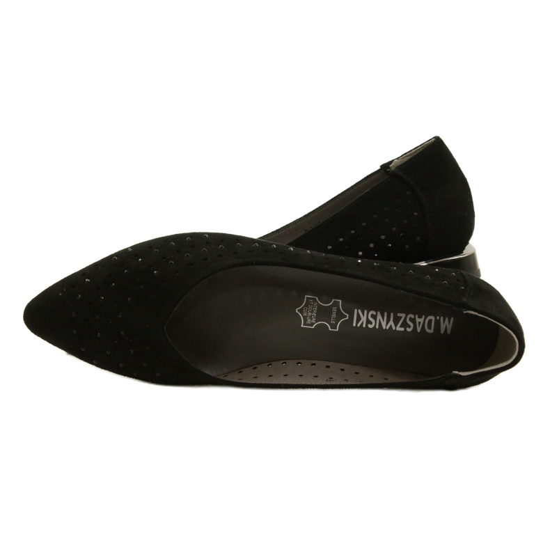 M.Daszyński Ballerines ajourées à paillettes Daszyński SA201-1 Noir 4