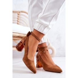 Escarpin Daim Avec Nœud Maciejka 05059-29 Marron brun 3