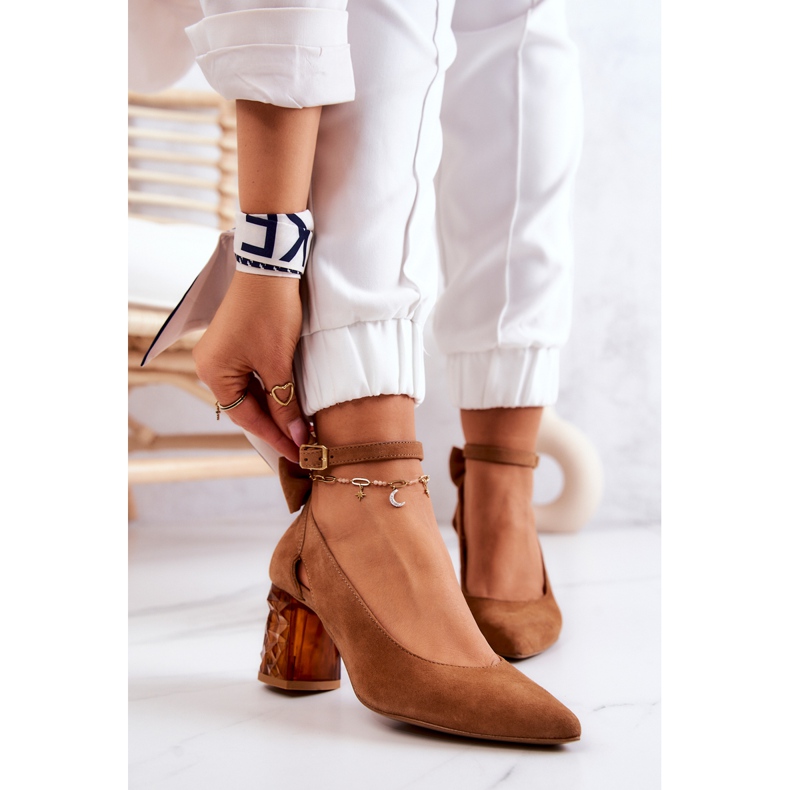 Escarpin Daim Avec Nœud Maciejka 05059-29 Marron brun 2