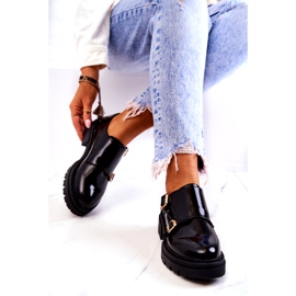 PL5 Chaussures En Cuir Avec Boucle La.Fi Noir Leonie le noir 4