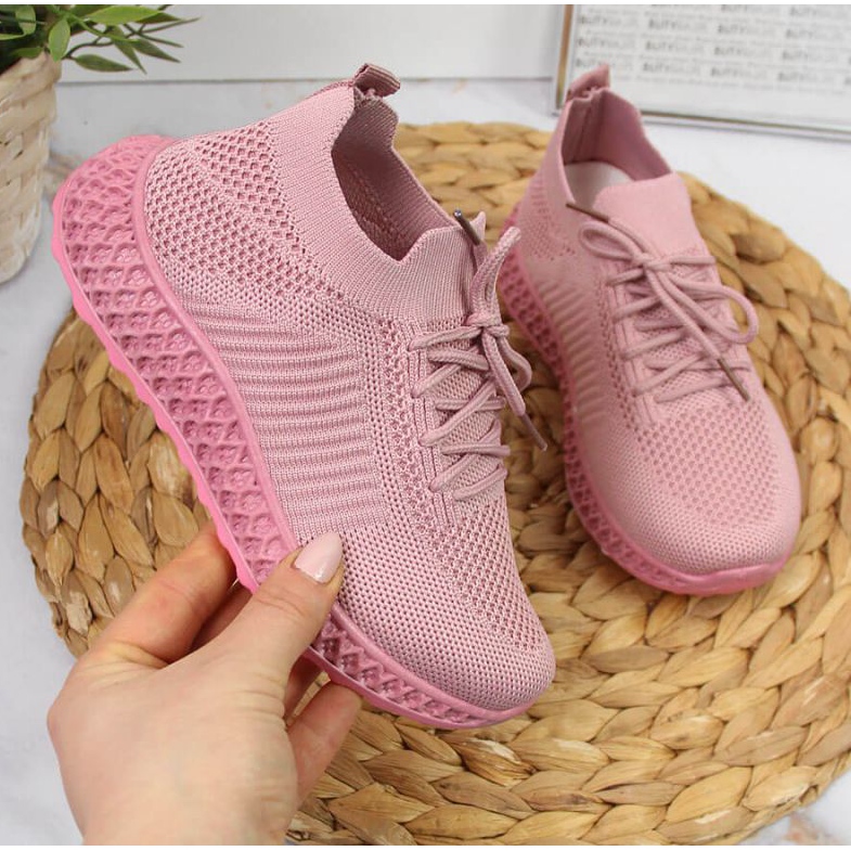 Chaussures de sport textile News Jr EVE338B rose 1