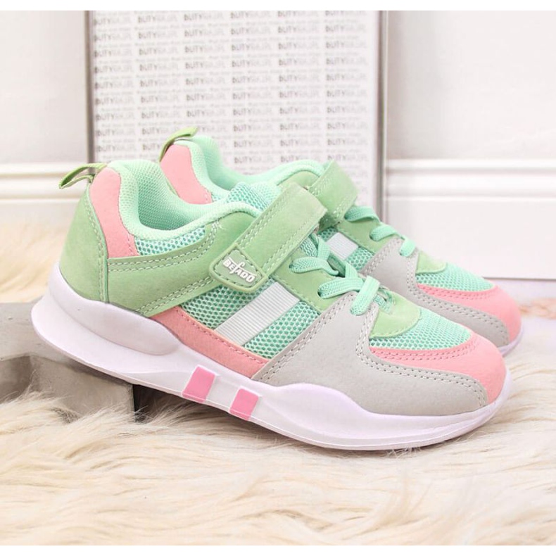 Befado Jr BEF25C chaussures de sport velcro, menthe bleu 2