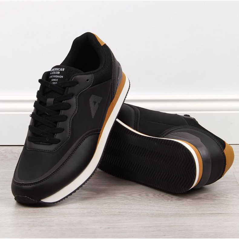 American Club M AM787 chaussures de sport noires 2