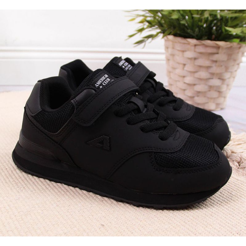 Chaussures velcro American Club Jr AM788A noir le noir 2