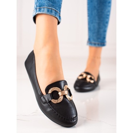 Seastar Mocassins noirs avec cuir écologique 1
