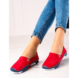 ARTIKER Slipons en cuir rouge 1