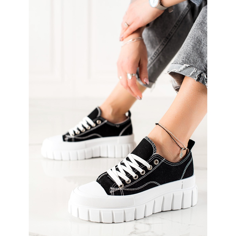 W. Potocki Baskets sur la plateforme Potocki noir 1