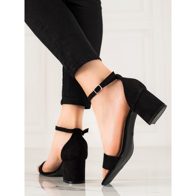 Sandales à talons bas VINCEZA noir 1