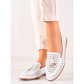 Goodin Mocassins En Cuir Avec Ornement blanc 1