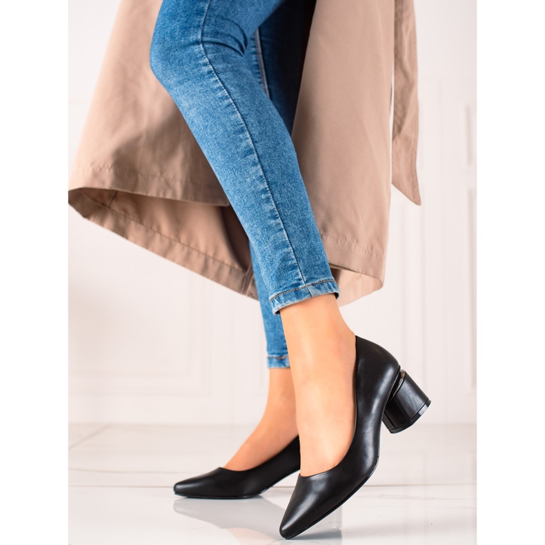 Seastar Escarpins avec cuir écologique noir 1