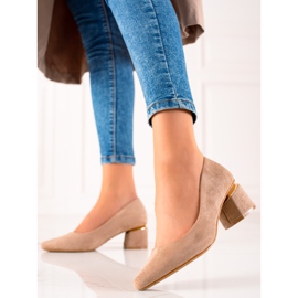 Seastar Escarpins en daim beige 1