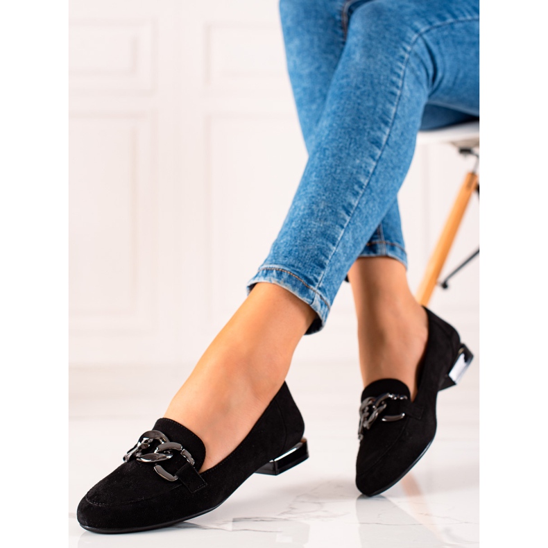 Mocassins Sergio Leone élégants noir 1