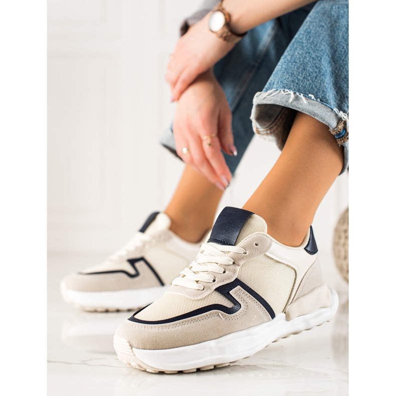 TRENDI Chaussures de sport beige 1