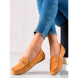 TRENDI Mocassins confortables avec ornement brun 1 TRENDI Mocassins confortables avec ornement brun 1