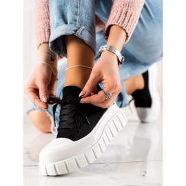 TRENDI Baskets mode sur la plate-forme le noir 1