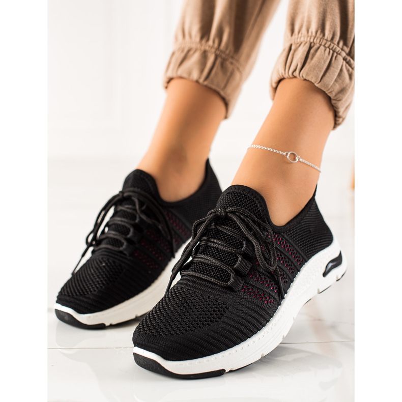 TRENDI Chaussures de sport à enfiler noir 2