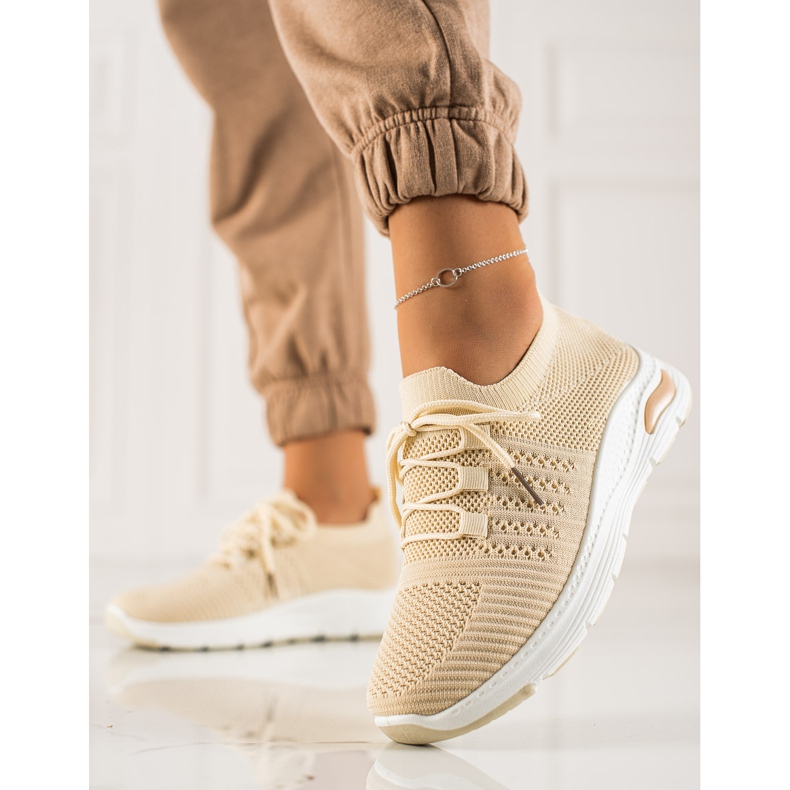 TRENDI Chaussures de sport à enfiler beige 2