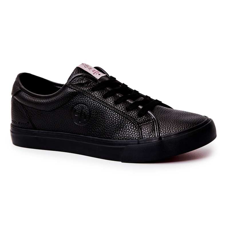 Baskets en cuir pour homme Cross Jeans JJ1R4022C Noir 1