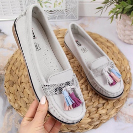 Evento Mocassins gris à franges Jezzi W JEZ328B 1