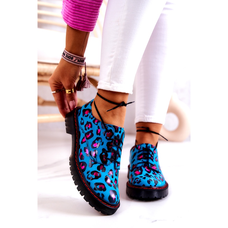 Richelieus pour Femme Maciejka 04087-47 Chaussures en Cuir Bleu multicolore 1