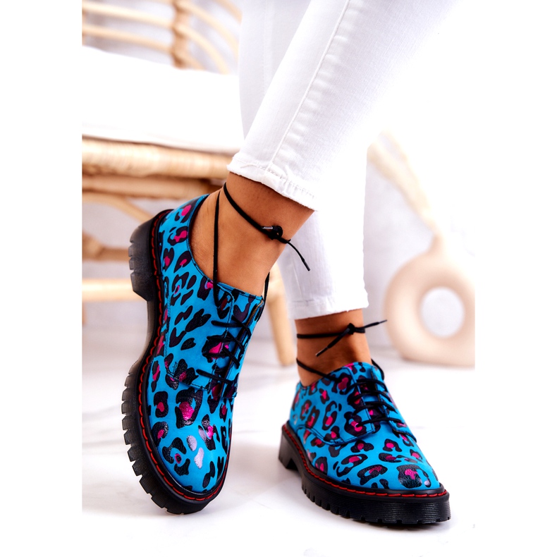 Richelieus pour Femme Maciejka 04087-47 Chaussures en Cuir Bleu multicolore 2