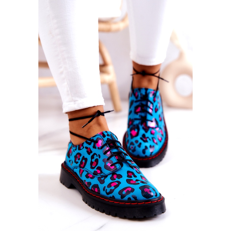 Richelieus pour Femme Maciejka 04087-47 Chaussures en Cuir Bleu multicolore 3