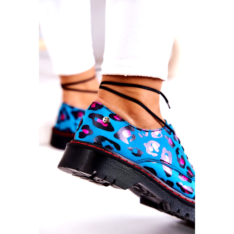 Richelieus pour Femme Maciejka 04087-47 Chaussures en Cuir Bleu multicolore 4