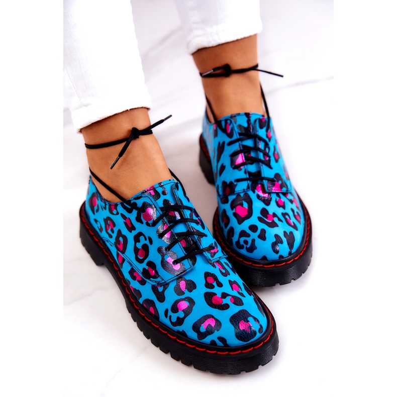 Richelieus pour Femme Maciejka 04087-47 Chaussures en Cuir Bleu multicolore 5