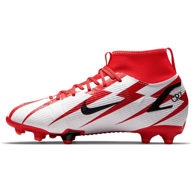 Chaussures de football Nike Superfly 8 Academy CR7 Mg Jr DB2672-600 oranges et rouges 2