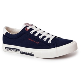 Baskets classiques à la mode Cross Jeans JJ1R4028C bleu marine 1