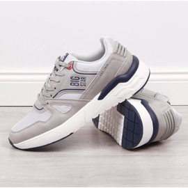 Chaussures de sport décontractées grises Big Star M JJ174276 2