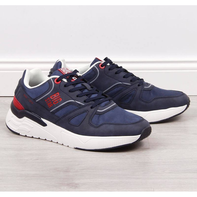 Chaussures de sport décontractées Big Star M JJ174277 bleu marine 1