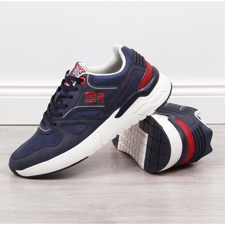 Chaussures de sport décontractées Big Star M JJ174277 bleu marine 2