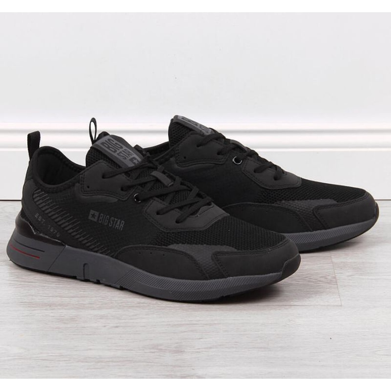 Chaussures de sport décontractées noires Big Star M JJ174292 le noir 1