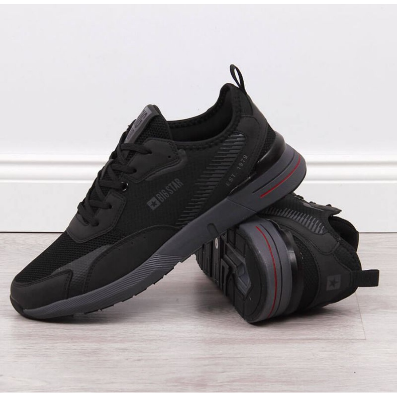 Chaussures de sport décontractées noires Big Star M JJ174292 2