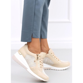 Baskets compensées beiges Nasto Nude 2
