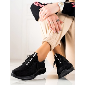 TRENDI Chaussures de sport noires claires 1