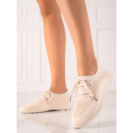 TRENDI Chaussures de sport à lacets beige 2