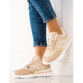 TRENDI Baskets beiges confortables 3
