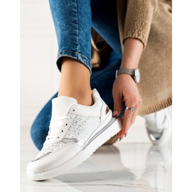 TRENDI Baskets blanches confortables 1