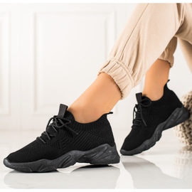 TRENDI Chaussures de sport textiles noir 1