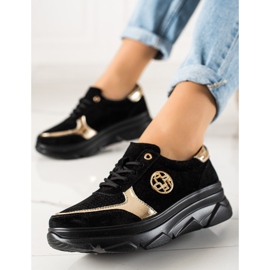 Filippo Baskets en cuir sur la plate-forme noir 2