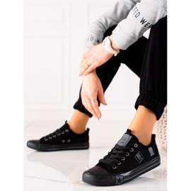 Baskets Big Star pour femmes JJ274257 le noir 2