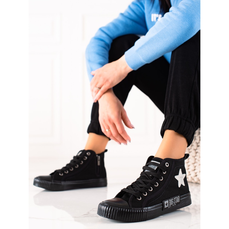 Baskets Montantes Femme Big Star JJ274380 noir 2