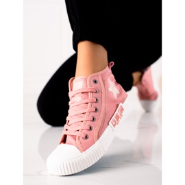 Baskets Montantes Femme Big Star JJ274382 rose 2