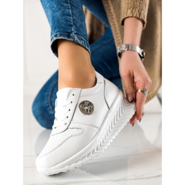 Filippo Baskets en cuir classiques blanche 2